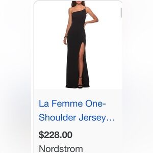 La Femme One Shoulder Gown